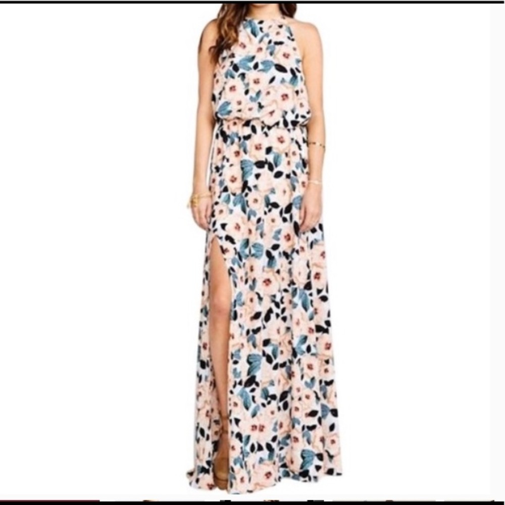 Show Me Your Mumu Heather Halter Dress Medium